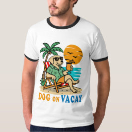 Camiseta Divertida de Perro de Vacaciones | Verano