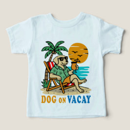 Camiseta Divertida de Perro de Vacaciones | Verano