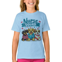 Camiseta divertida de perro enfermera tripulación
