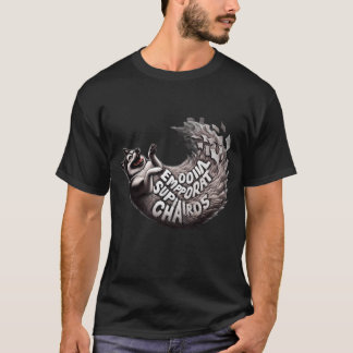 Camiseta divertida de perro Husky caótico de apoyo