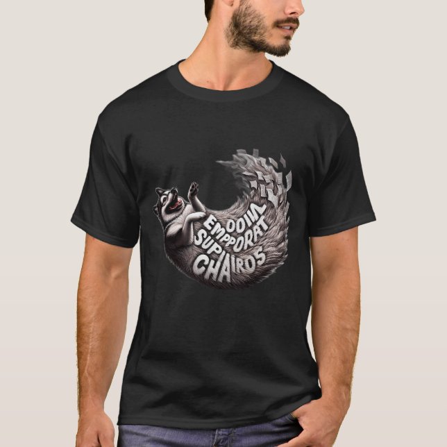 Camiseta divertida de perro Husky caótico de apoyo (Anverso)