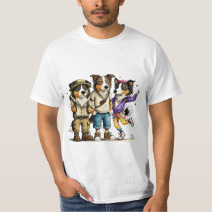 Camiseta Divertida de Perro Kelpie Trio Tee Lindo