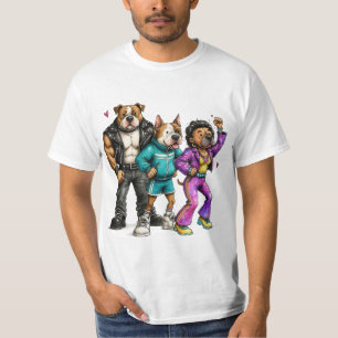 Camiseta divertida de perro Staffy Trio Tee