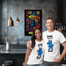 Camiseta divertida de perro 'Woof' – Diseño person
