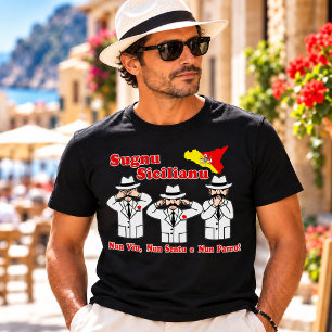 Camiseta divertida de personajes de la mafia con d