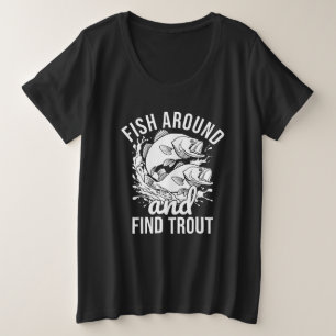 Camiseta divertida de pesca, Busca peces y encuent