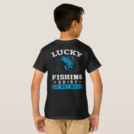 Camiseta divertida de pesca con suerte No lavar ca