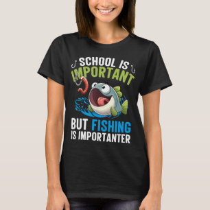 Camiseta divertida de pesca de dibujos animados -