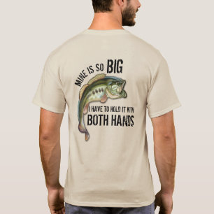 Camiseta divertida de pesca de lubina grande