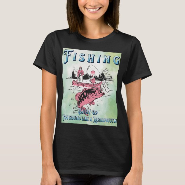 Camiseta divertida de pesca que suena como una boc (Anverso)