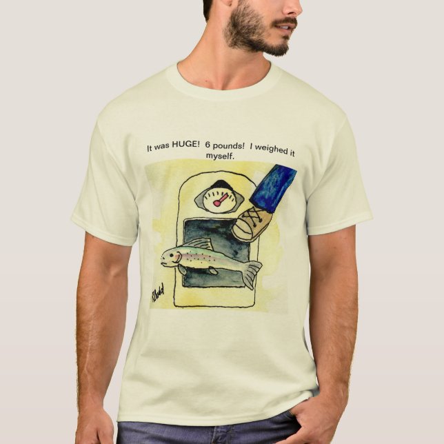 Camiseta Divertida de Pez Grande Mentira (Anverso)