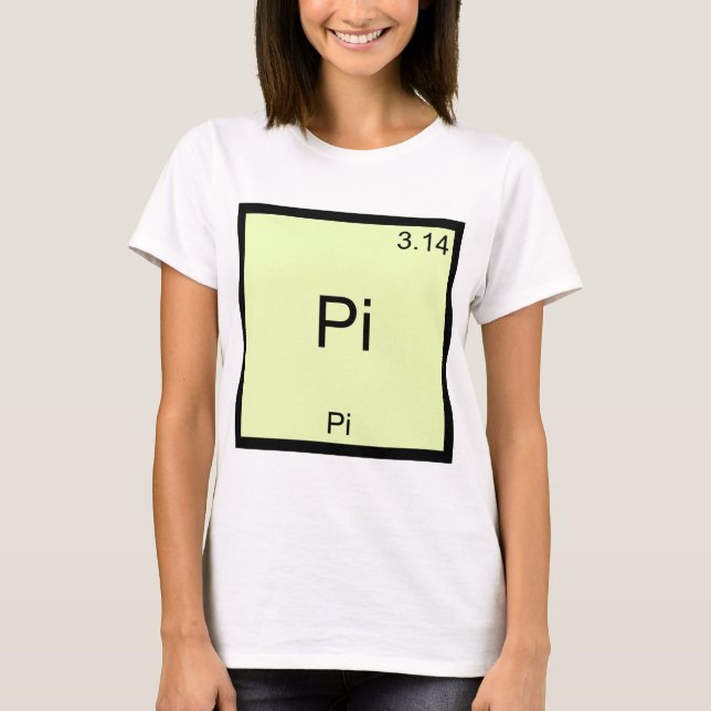 Camiseta divertida de Pi - Elemento de química mat (Anverso)