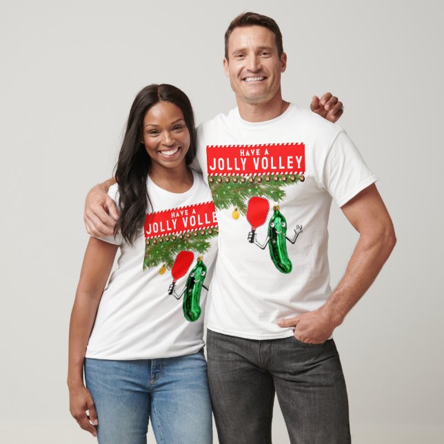 Camiseta divertida de pickleball de Navidad (Unisexo)