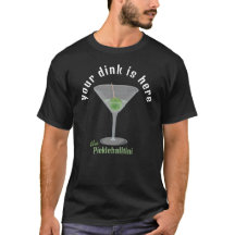 Camiseta divertida de pickleball martini dink