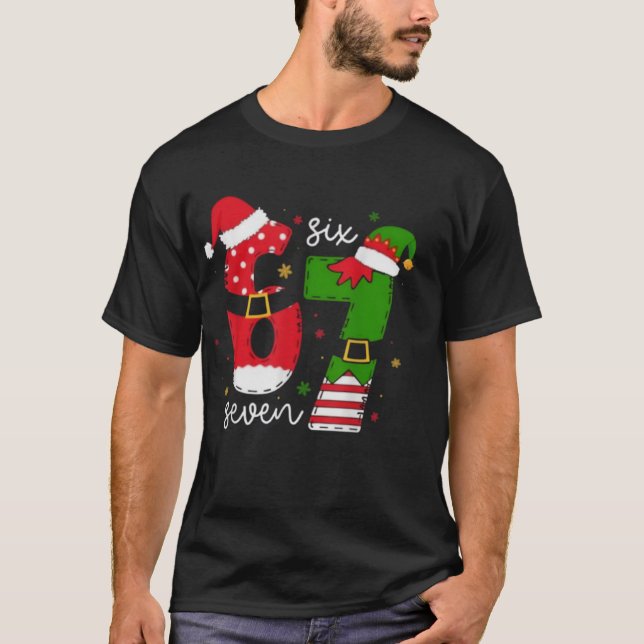 Camiseta divertida de piernas de elfo de Navidad – (Anverso)