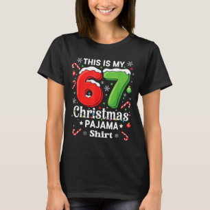 Camiseta divertida de pijama de Navidad 67 Seis Si