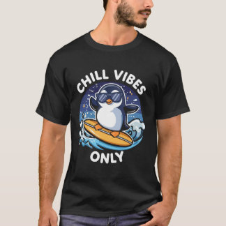 Camiseta divertida de pingüino con vibraciones rel
