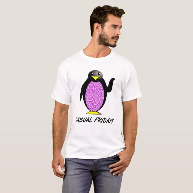 Camiseta Divertida de Pingüino para Viernes Inform (Anverso completo)