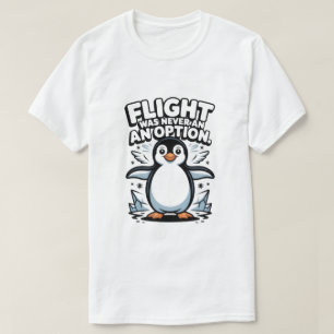 Camiseta divertida de pingüino: volar nunca fue un