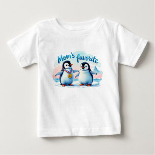 Camiseta divertida de pingüinos para bebé