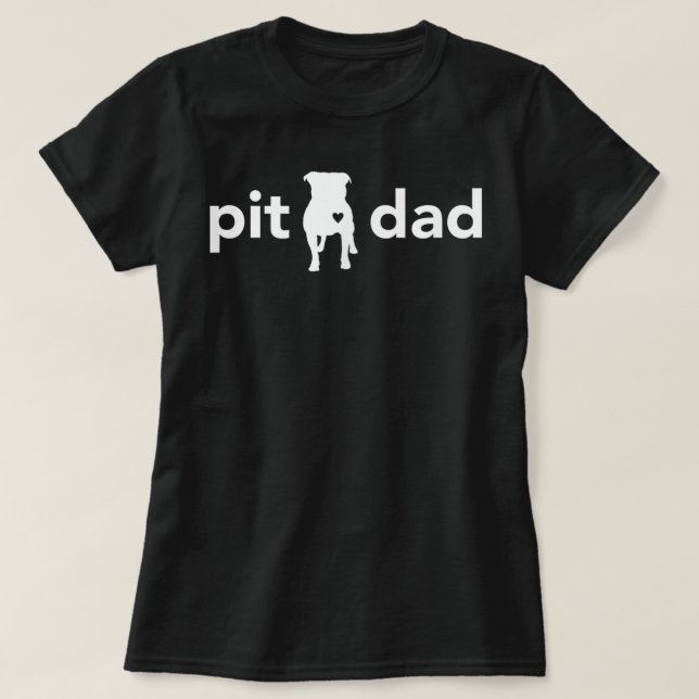 Camiseta divertida de Pitbull Dad para los amantes (Diseño del anverso)