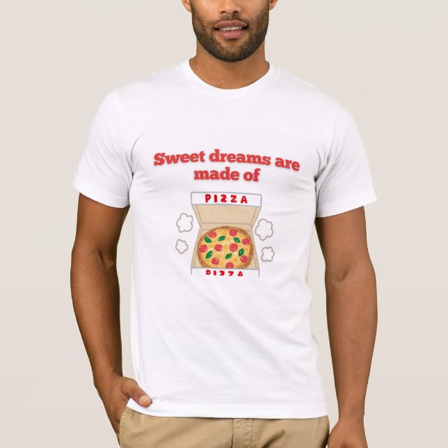 Camiseta divertida de Pizza Dreams Men (Anverso)