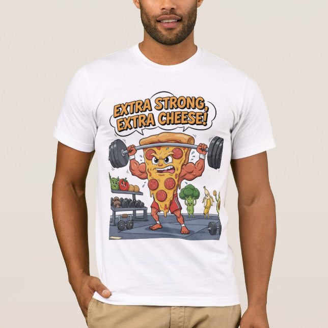 Camiseta divertida de Pizza Gym para los amantes d (Anverso)