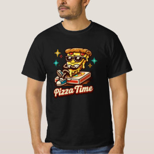 Camiseta Divertida de Pizza Retro – Pizza de Dibuj