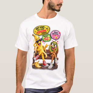 Camiseta divertida de plátano y kiwi coqueteando c