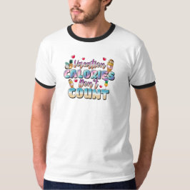 Camiseta Divertida de Playa 'Las Calorías de Vacac