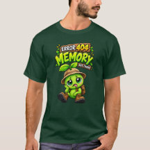 Camiseta divertida de PodPea con error 404 Memoria