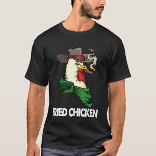 Camiseta divertida de pollo ahumado blanco Pollo f