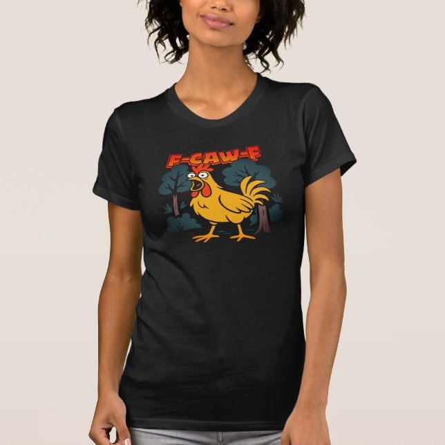 Camiseta Divertida de Pollo – Arte de Estilo Cómic (Anverso)
