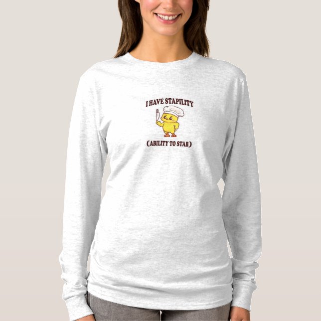 Camiseta divertida de pollo de Chef - 'Tengo estab (Anverso)