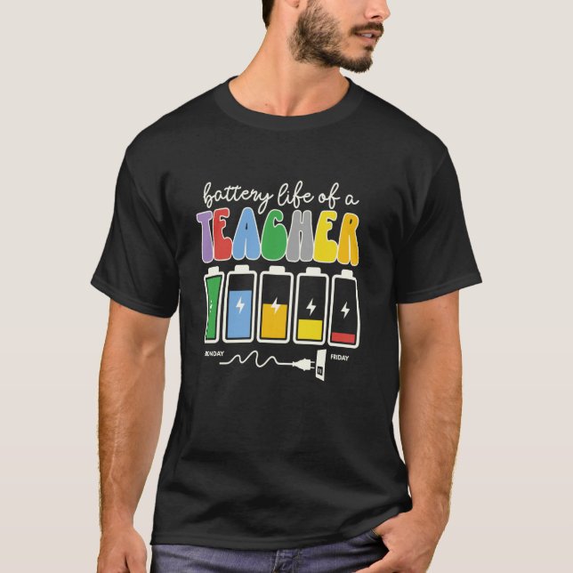 Camiseta Divertida de Profesor Duración de la Bate (Anverso)
