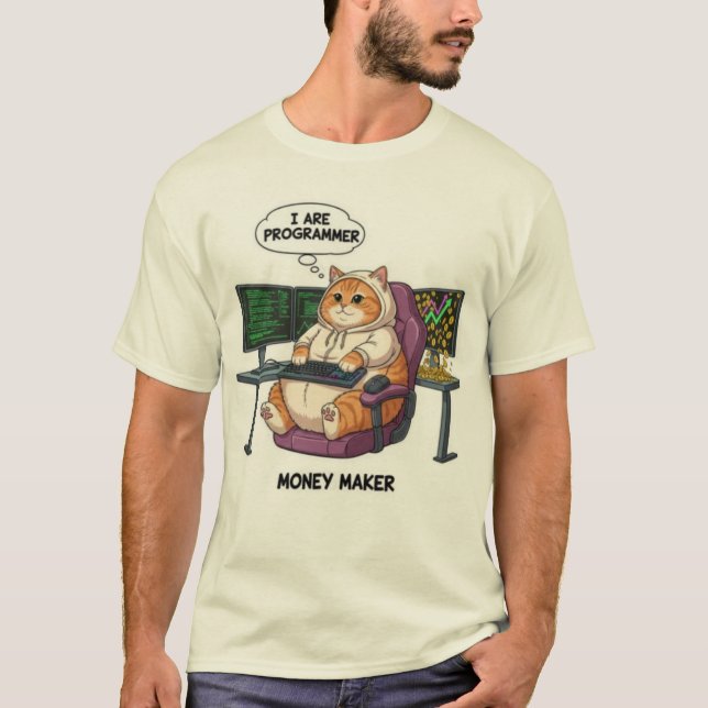 Camiseta divertida de programación con errores gra (Anverso)
