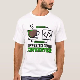 Camiseta divertida de programador Conversor de caf