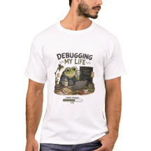 Camiseta divertida de programador Debugging My Lif