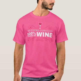 Camiseta divertida de pronóstico de fin de semana