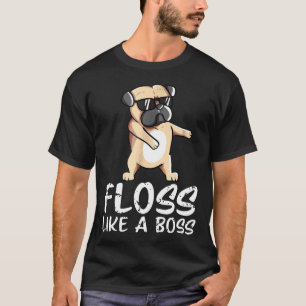 Camiseta Divertida De Pug Bailando Como Un Jefe Fl