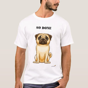 Camiseta divertida de pug cansado