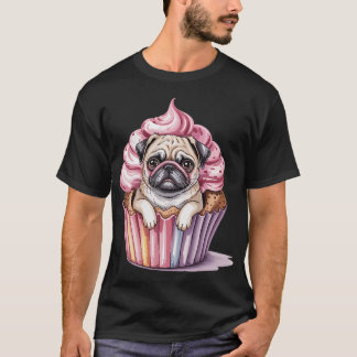 Camiseta divertida de pug con gafas de sol para am