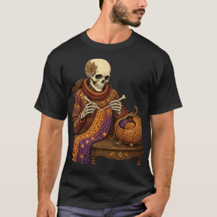 Camiseta divertida de punto esqueleto acogedor de 