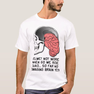 Camiseta divertida de quad ATV con daños cerebrale
