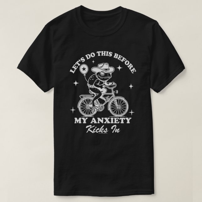 Camiseta divertida de rana - Bicycle Riding Cowboy (Diseño del anverso)