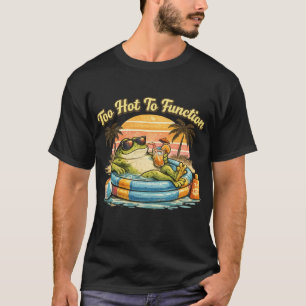 Camiseta Divertida de Rana 'Demasiado Caliente par