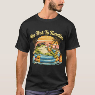 Camiseta Divertida de Rana 'Demasiado Caliente par