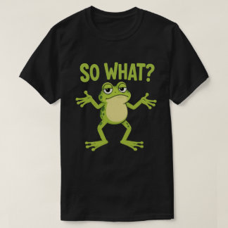 Camiseta divertida de rana encogiéndose de hombros