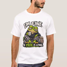 Camiseta divertida de rana "Estoy bien, la rana es