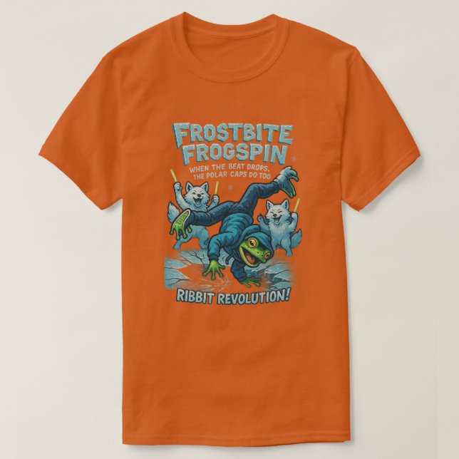 Camiseta divertida de rana frosbite (Diseño del anverso)